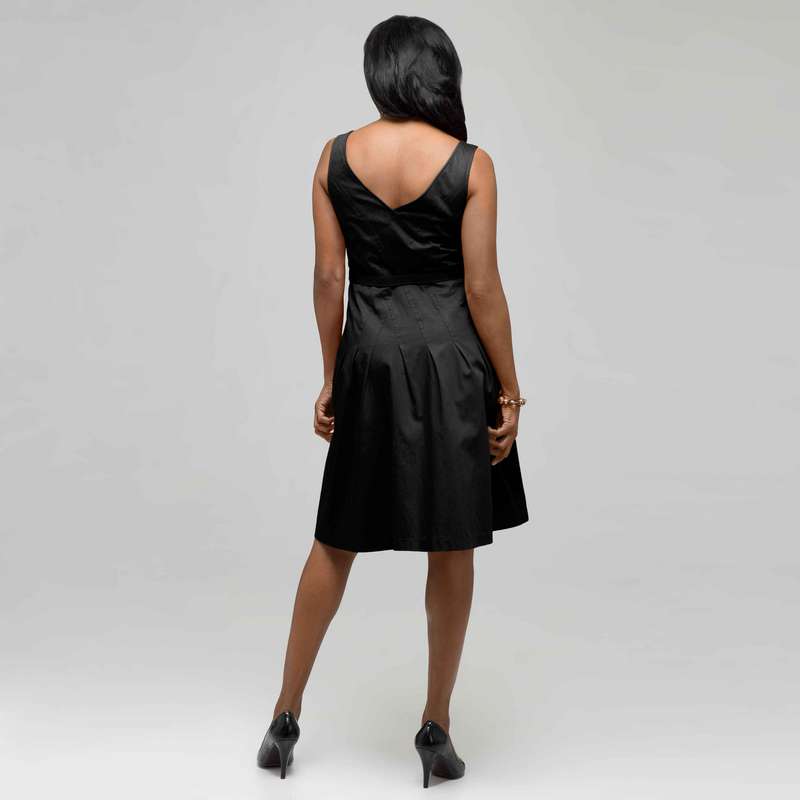 Belted Fit and Flare., Black, large image number 1